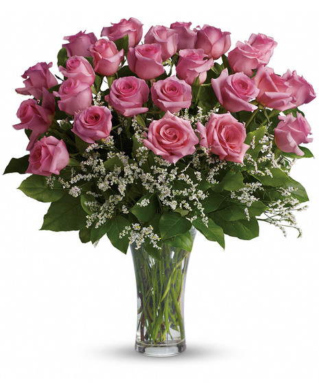 Make Me Blush - Dozen Long Stemmed Pink Roses