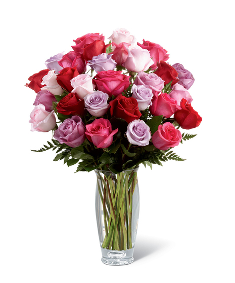 Captivating Color Rose Bouquet by Vera Wang